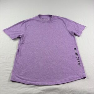 Municipal Sport Utility Gear Shirt Mens Medium Purple Crew Neck Performance